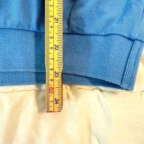 Lacoste Spread Collar Brand Logo Polo Shirt in Blue Size M Loose Fit - Picture 10 of 12